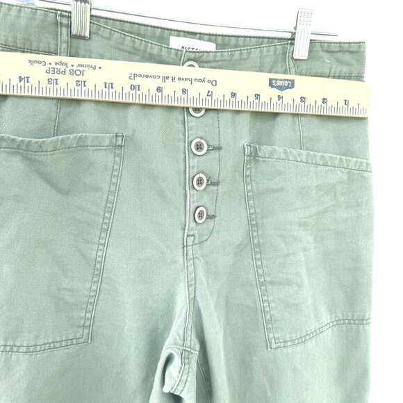 PISTOLA Pants Size 28 Tammy High Rise Ankle Button Hem Colonel Green - Picture 6 of 10